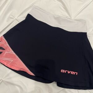 Orven Black Skirt with Pink Accents